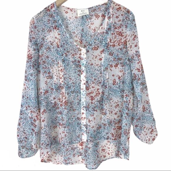 Pins & Needles Sheer Floral Blouse - Picture 1 of 8